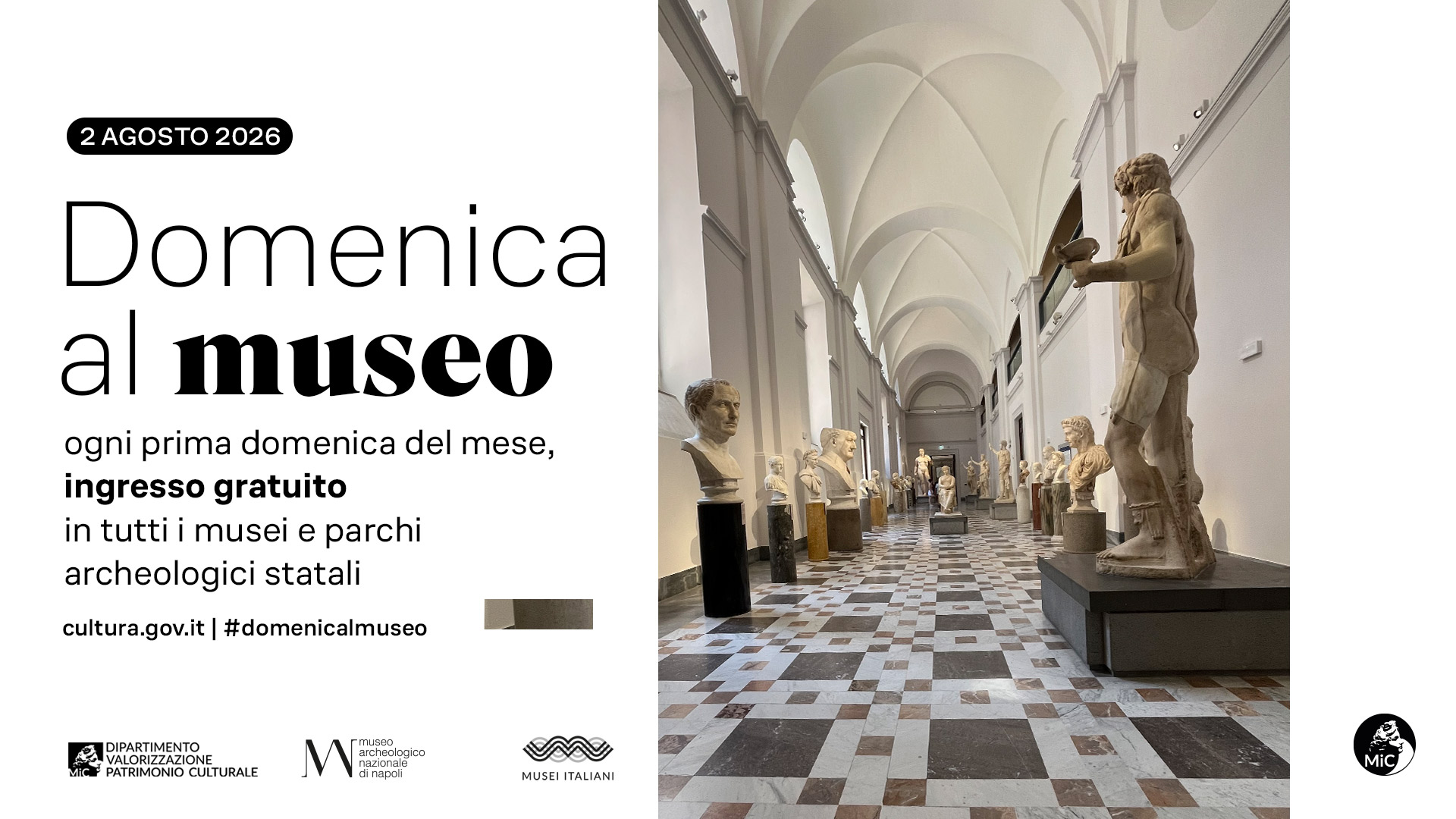 Domenica al Museo MANN - 2 Agosto 2026